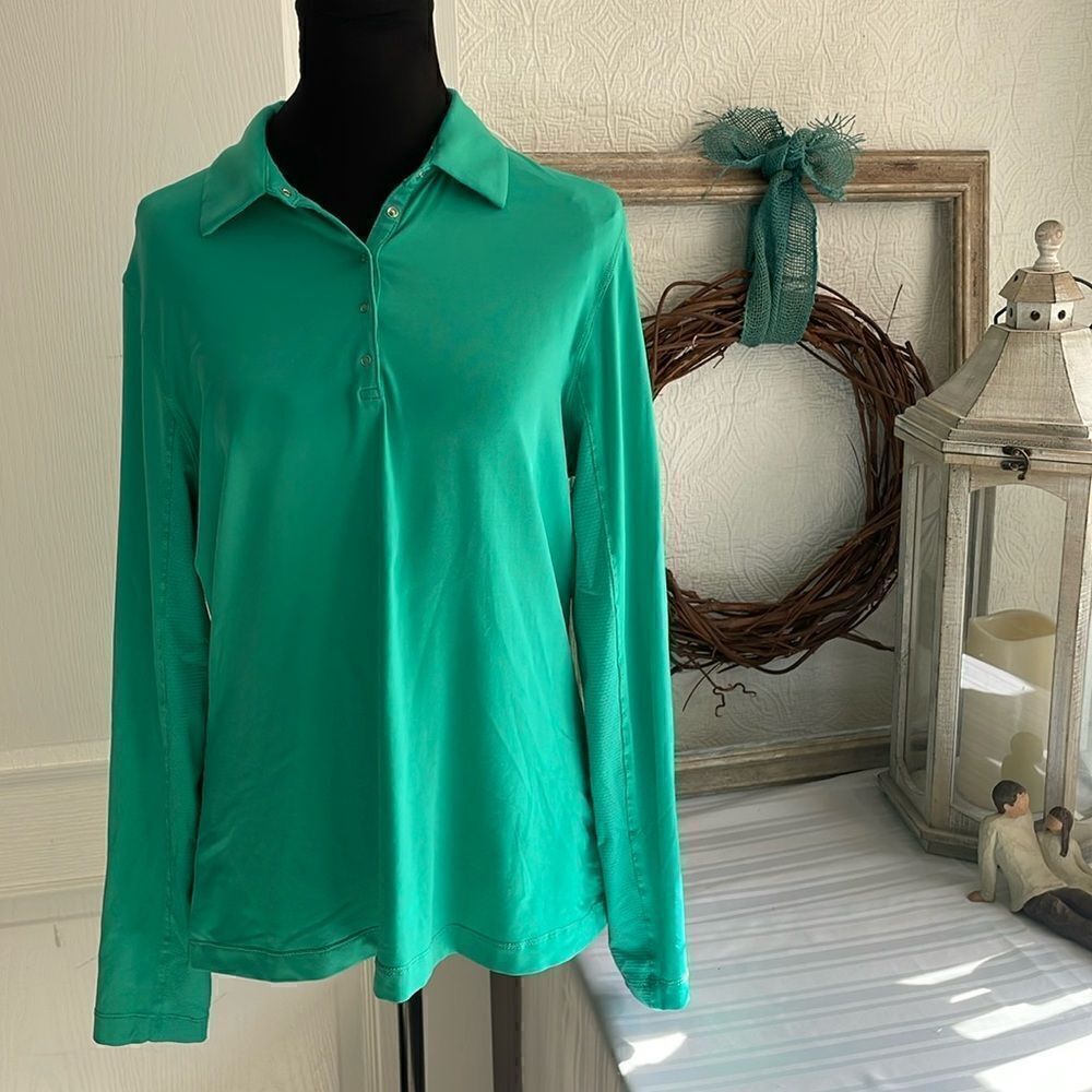 Cutter & Buck CB DryTec 50 UPF Ladies Cuscowilla Green Pullover - L
